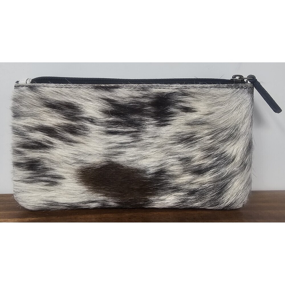 Myra Bag Cookie Crunch Leather And Hair On Bifold Wallet - Picture 2 of 14